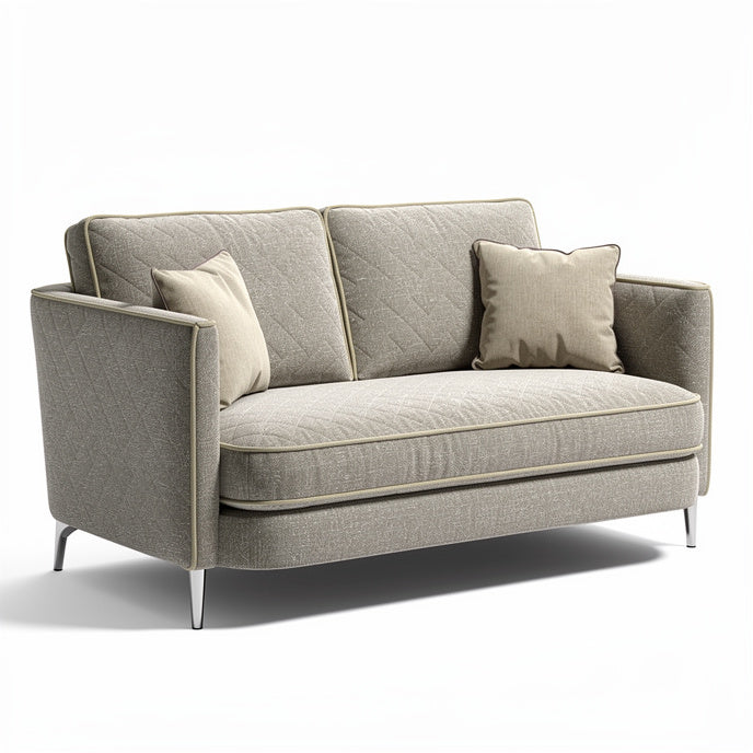 **Modern Minimalist Sofa with Decorative Cushion**
